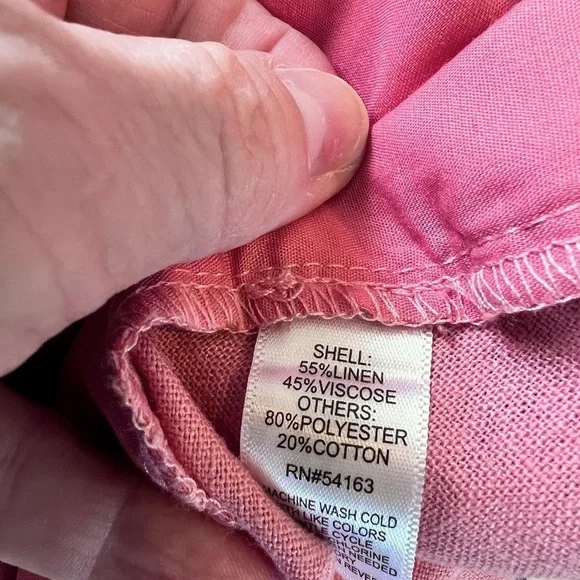 NWT MARC NEW YORK APRICOT LINEN BLEND BELTED SHORTS SZ MEDIUM - Picture 6 of 11